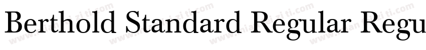 Berthold Standard Regular Regular字体转换
